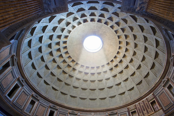 01 Feb 2010, Rome, Italy --- Interior of the dome on the Pantheon in Rome --- Image by © Sylvain Sonnet/Corbis